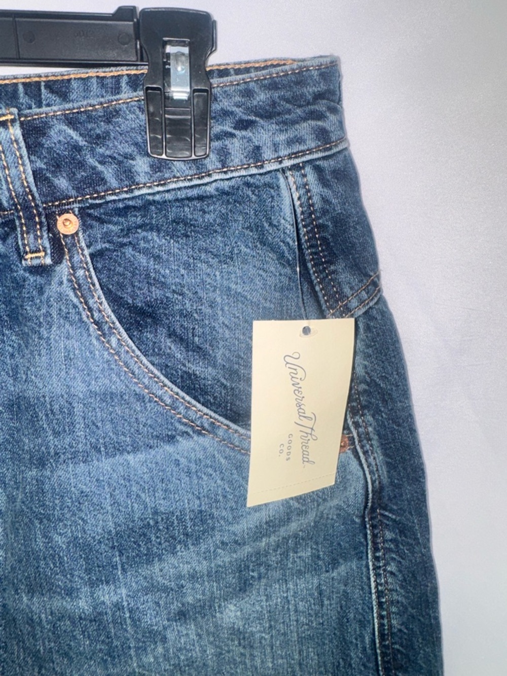 Universal Thread Blue Denim Mini Skirt - Picture 3 of 6
